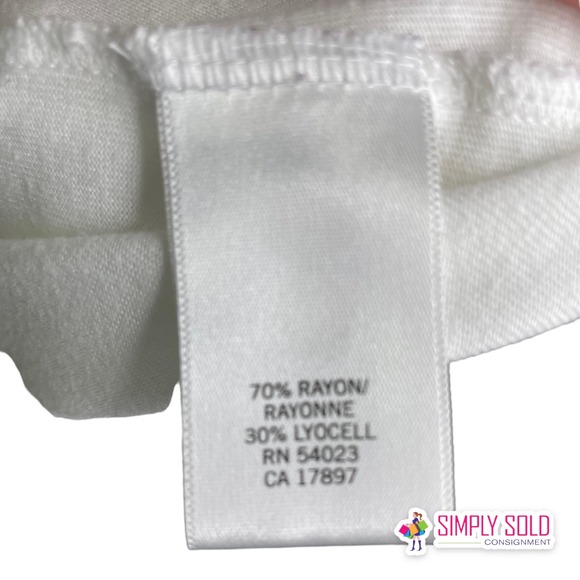 Banana Republic Women's Tank Top Shirt White Black Soft Basic Summer V-Neck L - Picture 8 of 8